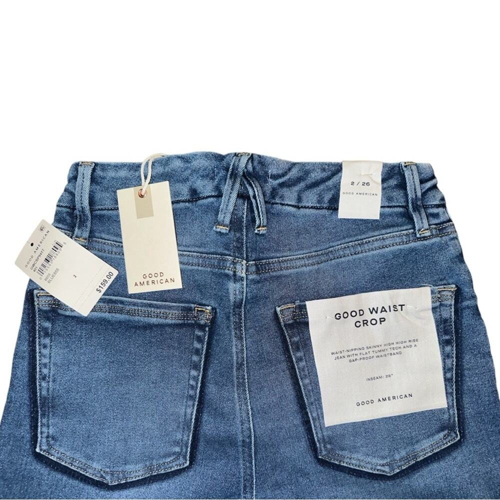 NWT Good American Good Waist Crop Skinny Jean Shadow Pocket Sz 2/26 Retail $159 - Picture 6 of 7